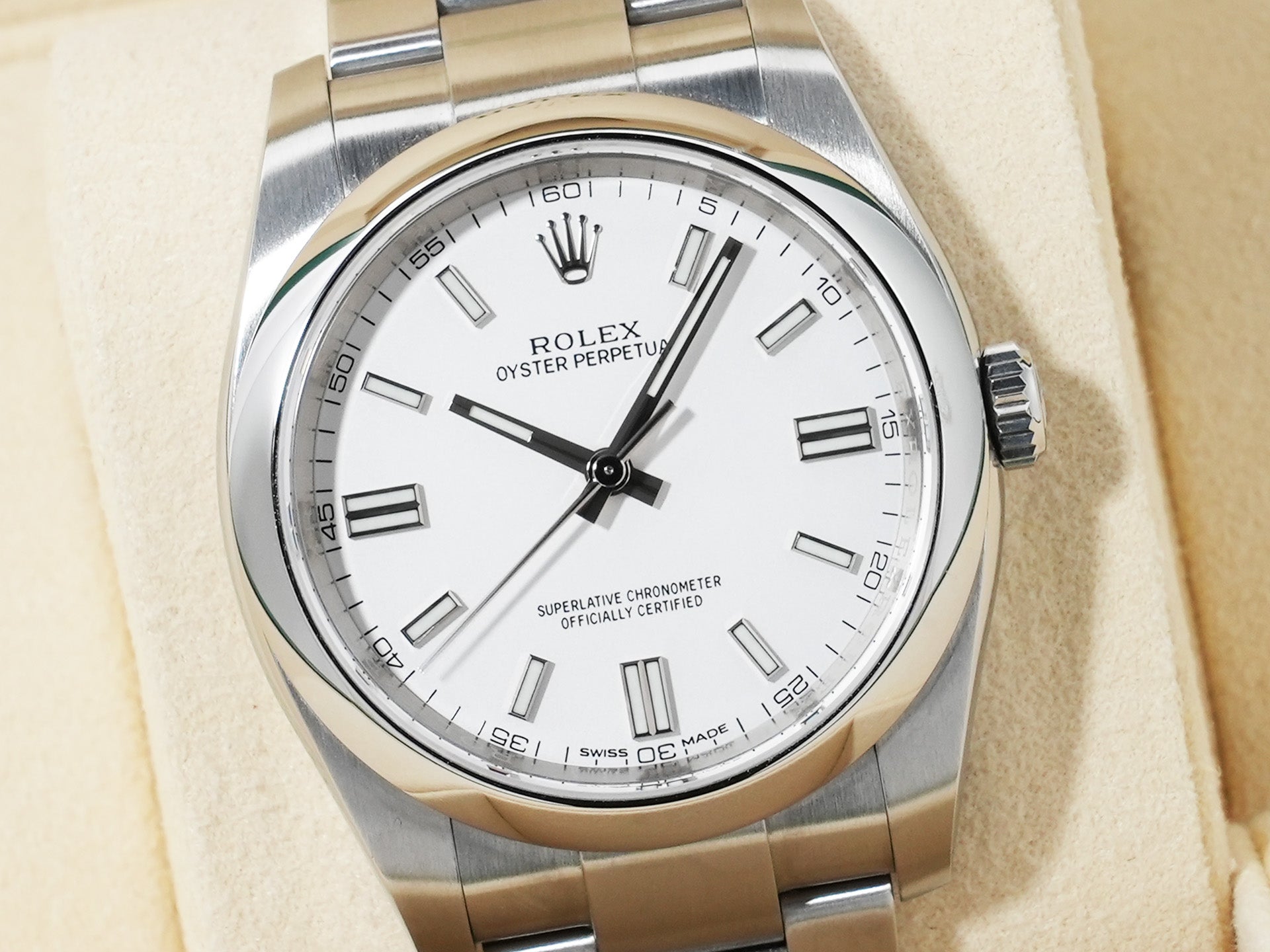 Rolex Oyster Perpetual 36 Ref. 116000 Stainless Steel White Dial Pre-owned jyqt2qrk