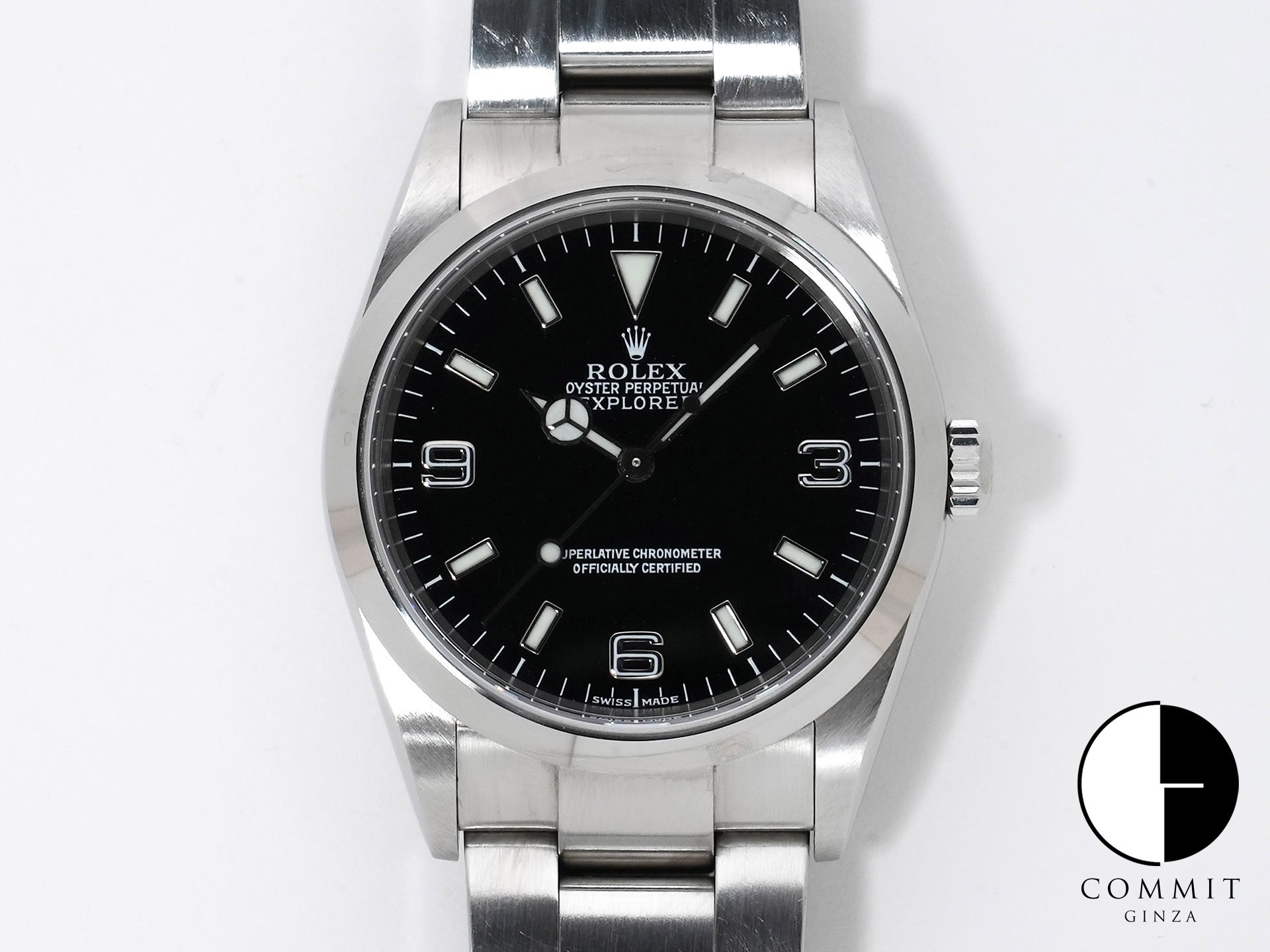 Rolex Explorer I Ref.114270 Stainless Steel Black Dial Oyster Bracelet Used irgd7cqk