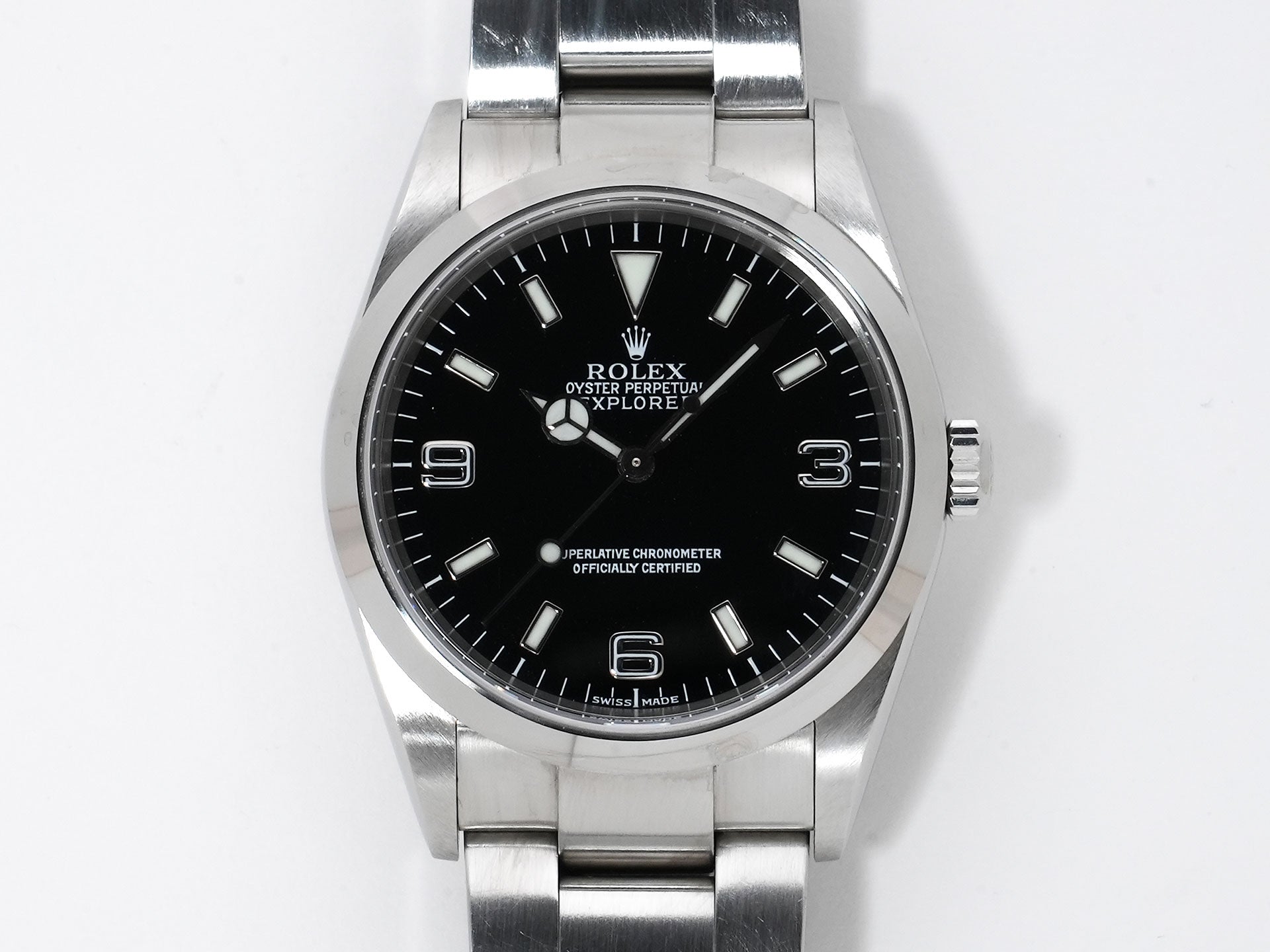 Rolex Explorer I Ref.114270 Stainless Steel Black Dial Oyster Bracelet Used irgd7cqk