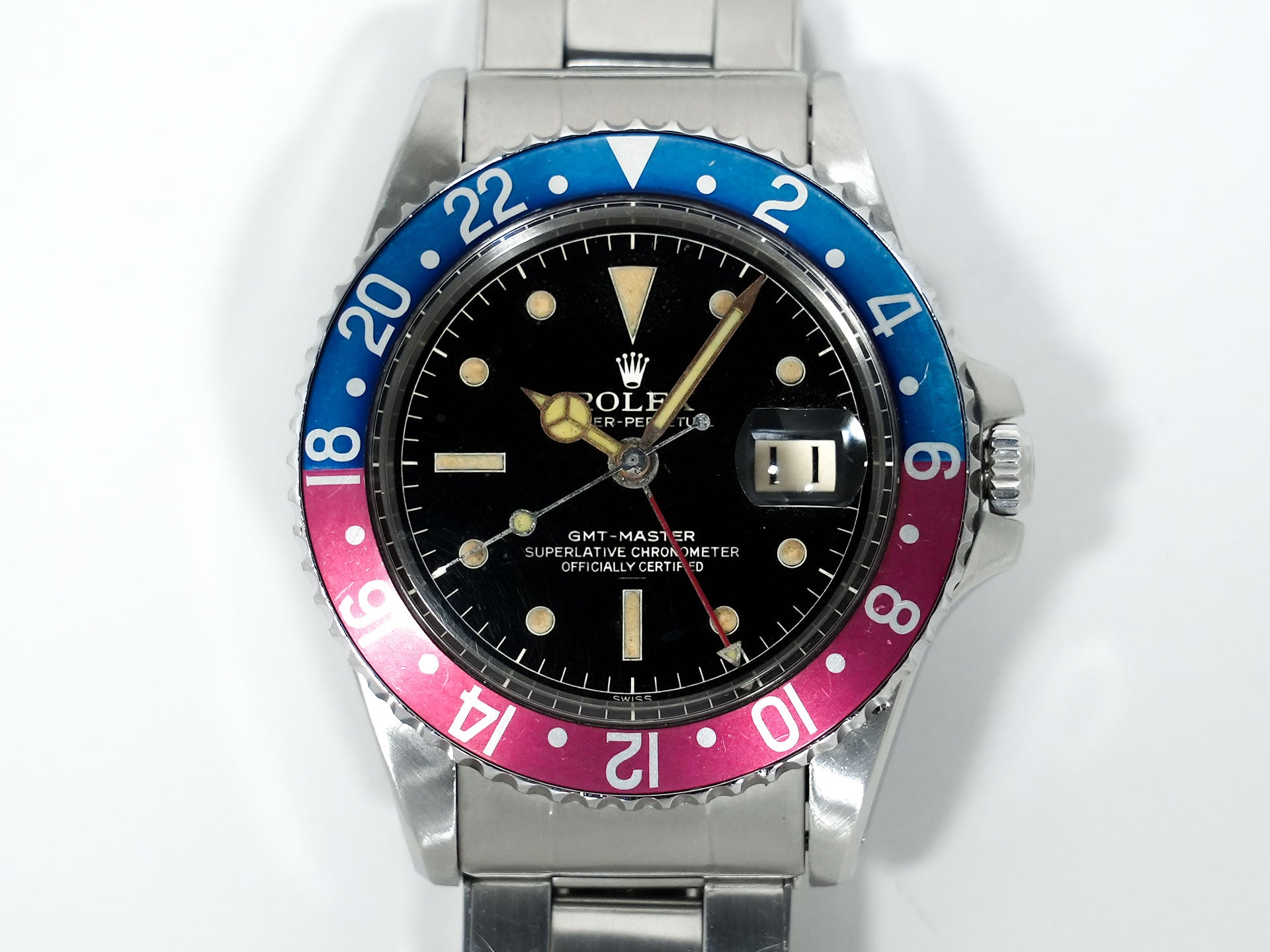 ロレックス GMTマスター Ref.1675 ステンレススチール ブラック文字盤 オイスターブレスレット 中古 rtevjywd