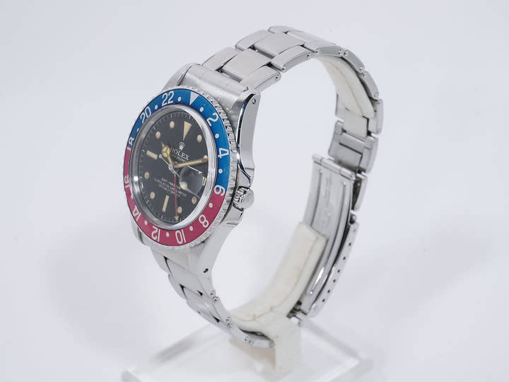 Rolex GMT-Master Ref. 1675 Stainless Steel Black Dial Oyster Bracelet Used rtevjywd