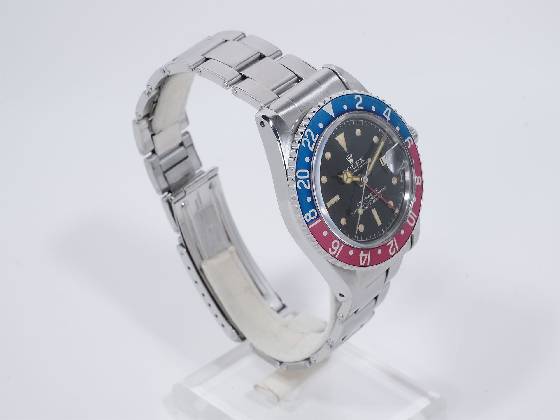 ロレックス GMTマスター Ref.1675 ステンレススチール ブラック文字盤 オイスターブレスレット 中古 rtevjywd