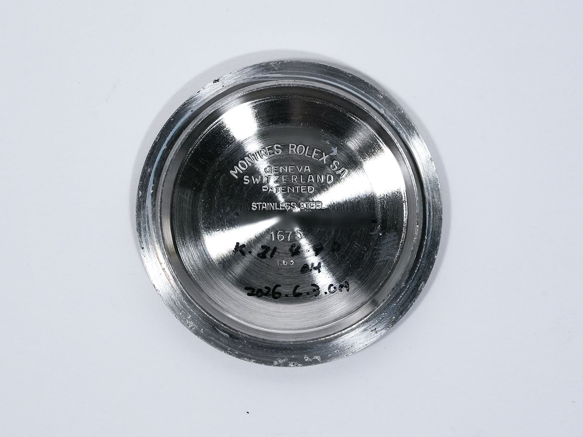 ロレックス GMTマスター Ref.1675 ステンレススチール ブラック文字盤 オイスターブレスレット 中古 rtevjywd