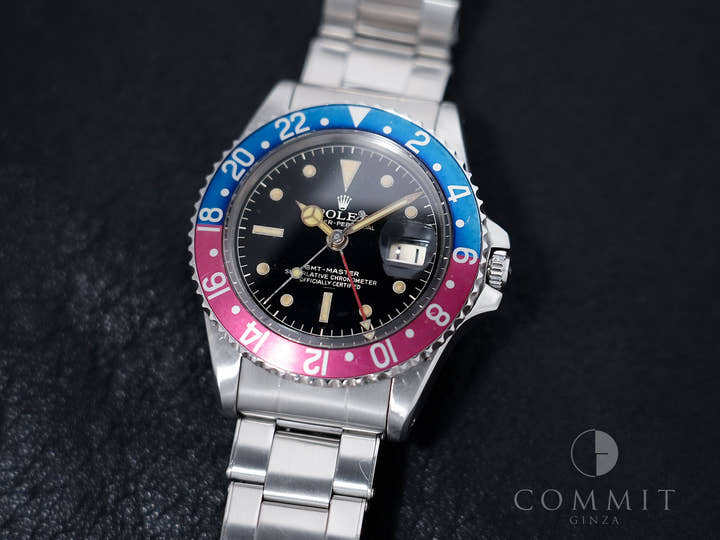 Rolex GMT-Master Ref. 1675 Stainless Steel Black Dial Oyster Bracelet Used rtevjywd