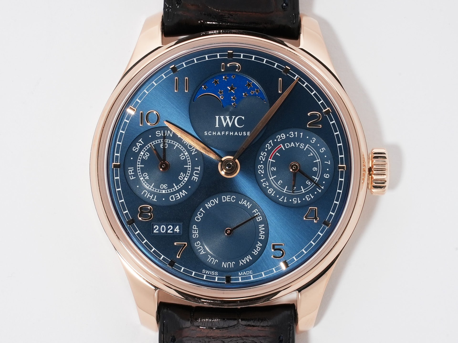 IWC Portugieser Perpetual Calendar Ref.IW503312 18 ct Armor Gold® Blue Dial Excellent Condition vg27qito