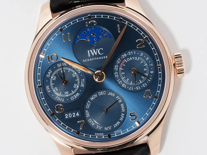 IWC Portugieser Perpetual Calendar Ref.IW503312 18 ct Armor Gold® Blue Dial Excellent Condition vg27qito