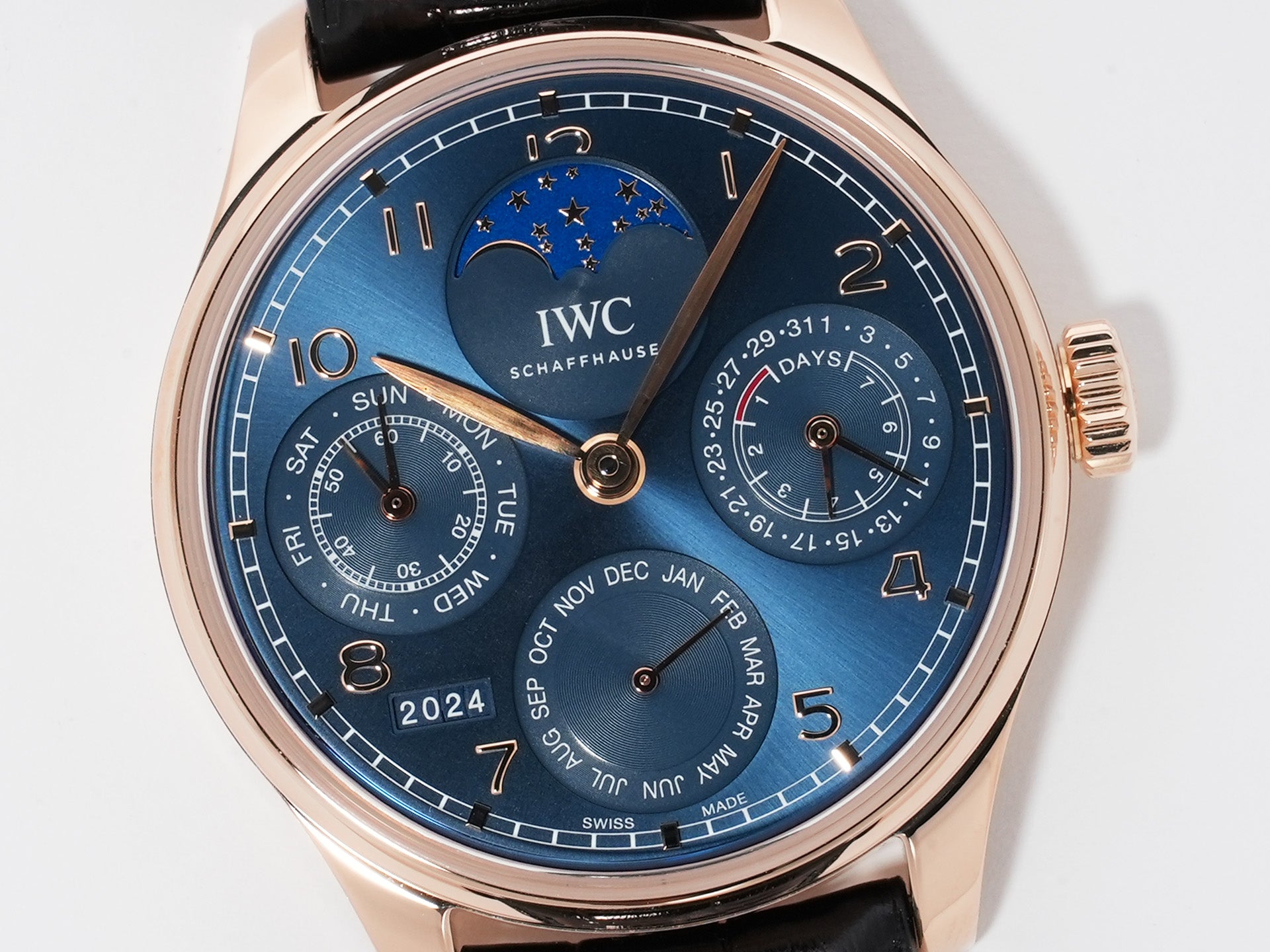 IWC Portugieser Perpetual Calendar Ref.IW503312 18 ct Armor Gold® Blue Dial Excellent Condition vg27qito