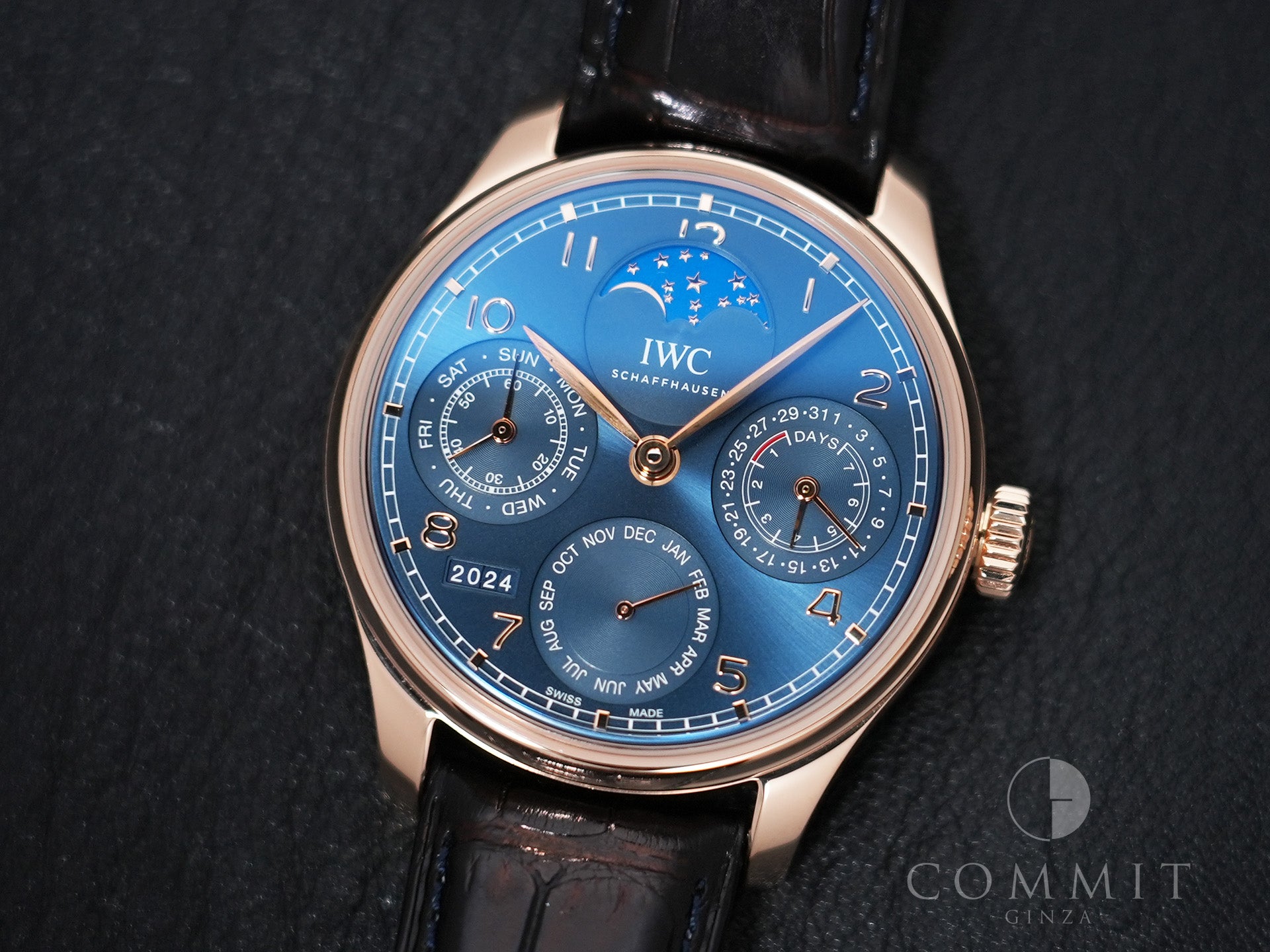 IWC Portugieser Perpetual Calendar Ref.IW503312 18 ct Armor Gold® Blue Dial Excellent Condition vg27qito