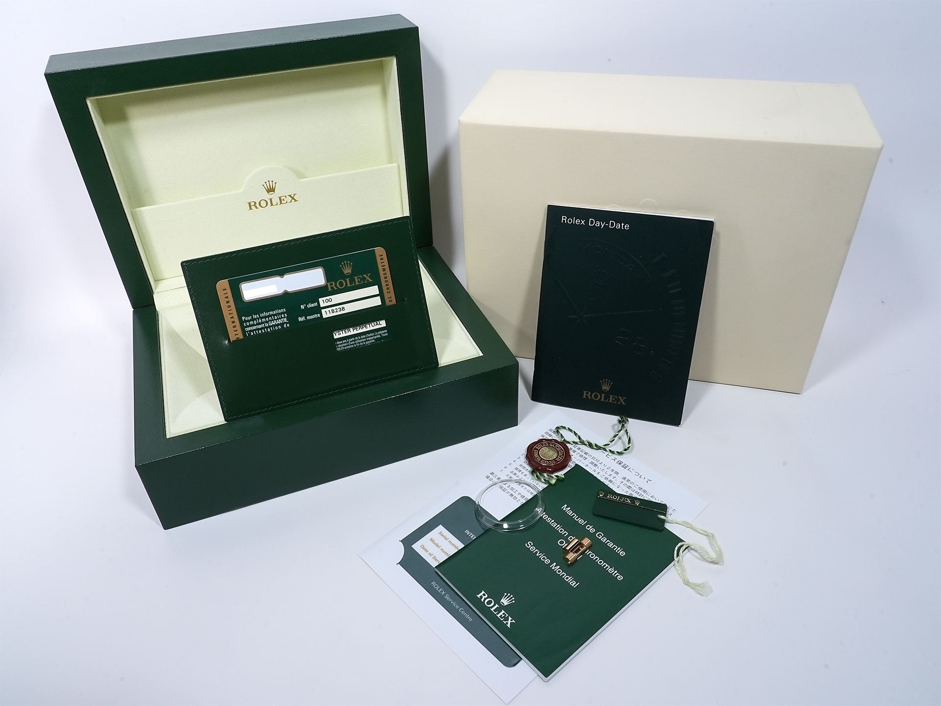 Rolex Day-Date 36 Ref. 118238A Yellow Gold Rubellite Dial Used 9ajwjrhf