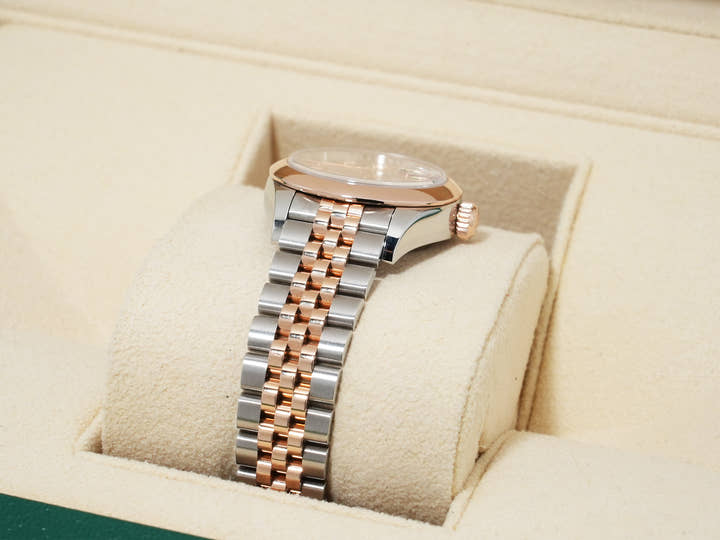 Rolex Datejust 28 Ref. 279161 Stainless Steel/Everose Gold Diamond-Set Rosé Dial Used rpjt2mpz