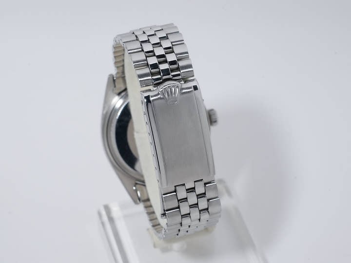 Rolex Datejust Ref. 1601 Stainless Steel/White Gold Black Mirror Dial Used eb6hapj8