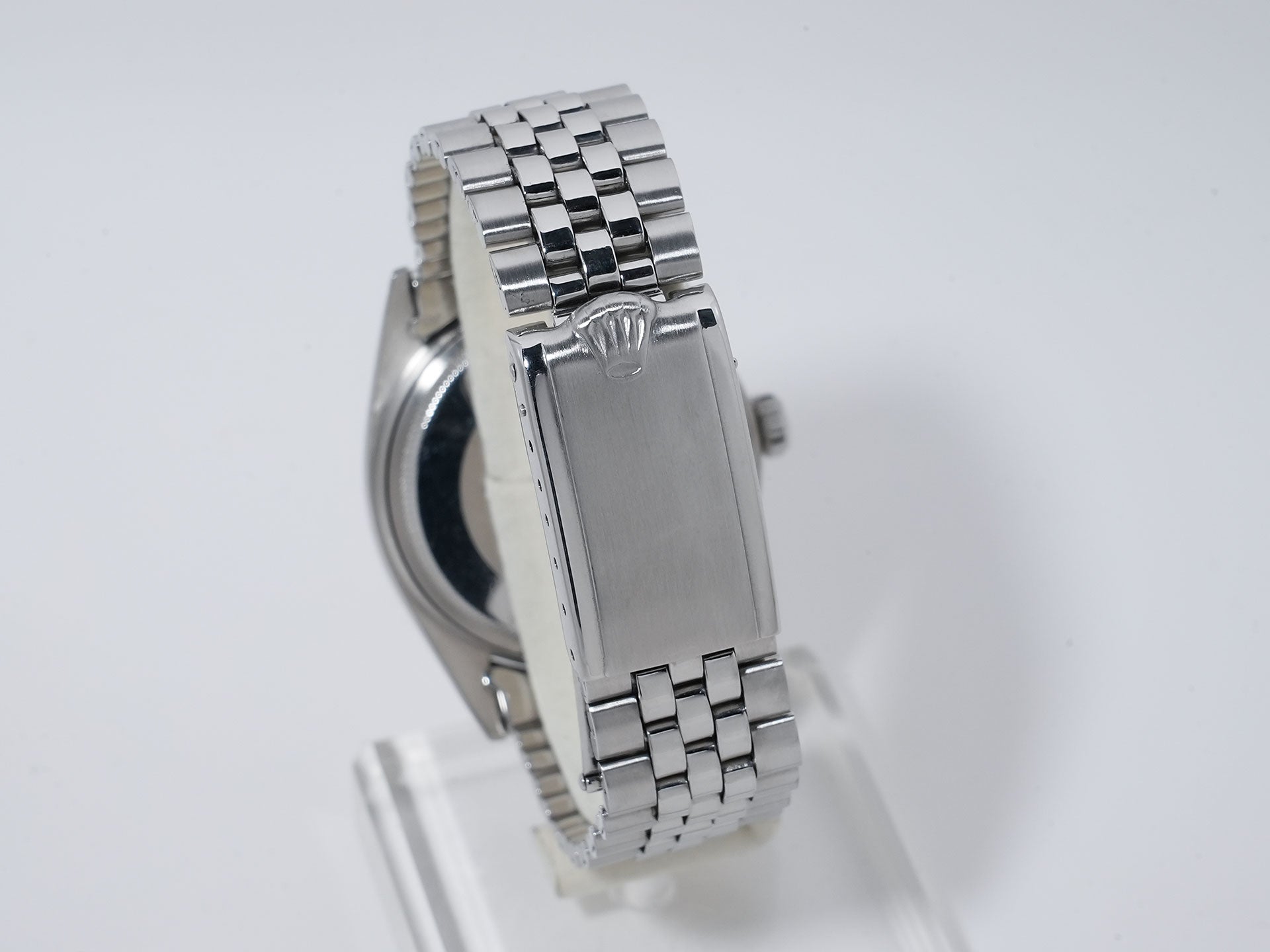 ロレックス デイトジャスト Ref.1601 ステンレススチール/ホワイトゴールド ブラックミラー文字盤 中古 eb6hapj8