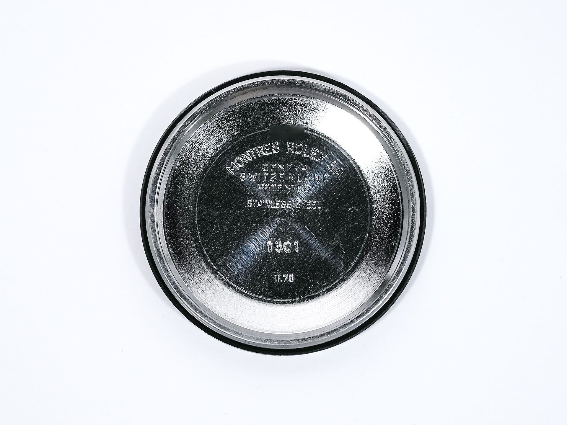 ロレックス デイトジャスト Ref.1601 ステンレススチール/ホワイトゴールド ブラックミラー文字盤 中古 eb6hapj8