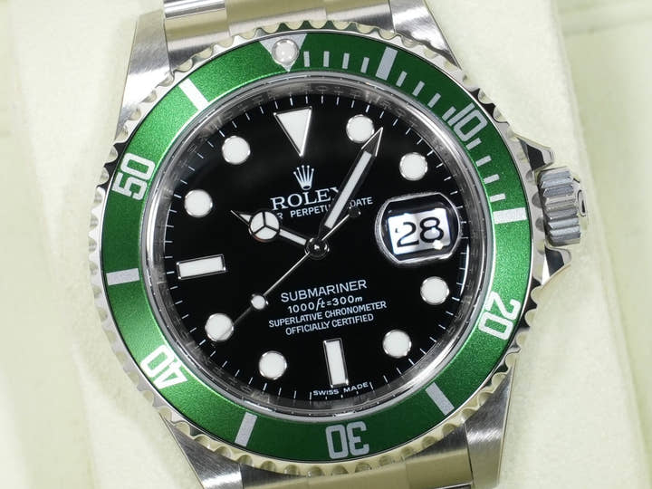 Rolex Submariner Date Ref.16610LV Stainless Steel Black Dial Unused qxzn49bz