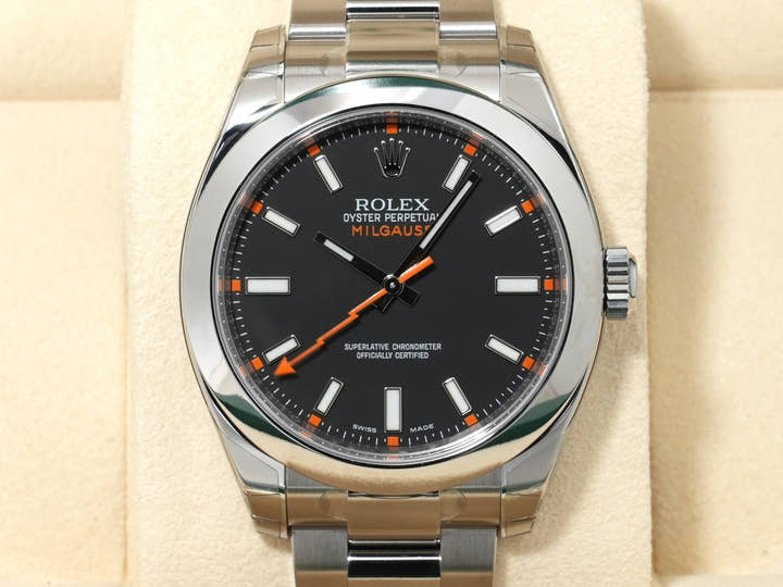 Rolex Milgauss Ref. 116400 Stainless Steel Black Dial Unused i7zv322q