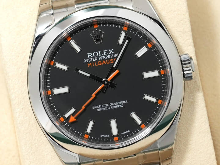 Rolex Milgauss Ref. 116400 Stainless Steel Black Dial Unused i7zv322q