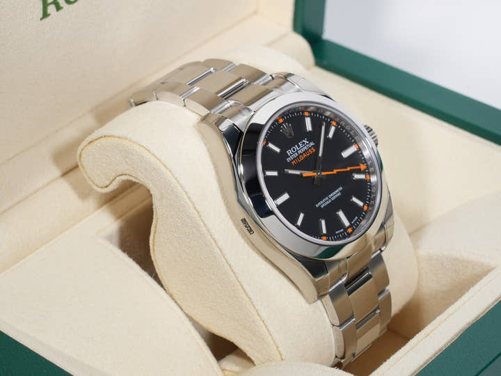 Rolex Milgauss Ref. 116400 Stainless Steel Black Dial Unused i7zv322q