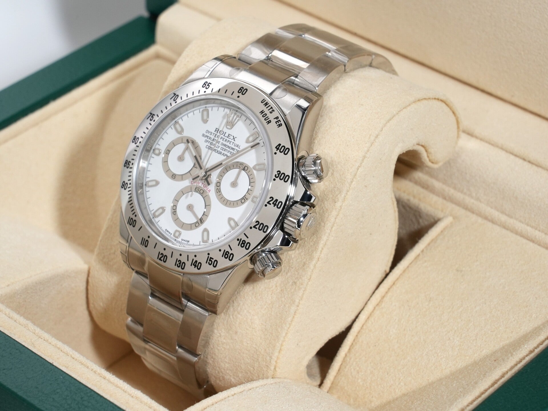 Rolex Daytona Ref. 116520 Stainless Steel White Dial Unused vi68njna