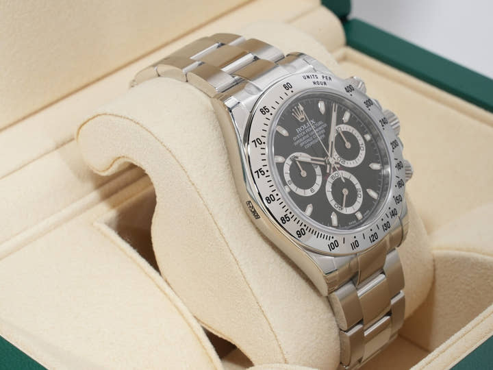 Rolex Daytona Ref. 116520 Stainless Steel Black Dial Unused akb6ubxw