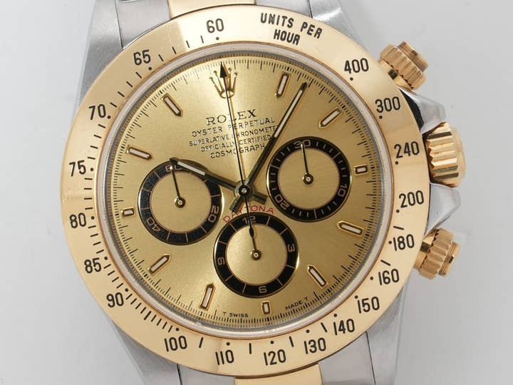 Rolex Daytona El Primero Ref. 16523 Stainless Steel/Yellow Gold Champagne Dial Excellent Condition cf7ts7ai