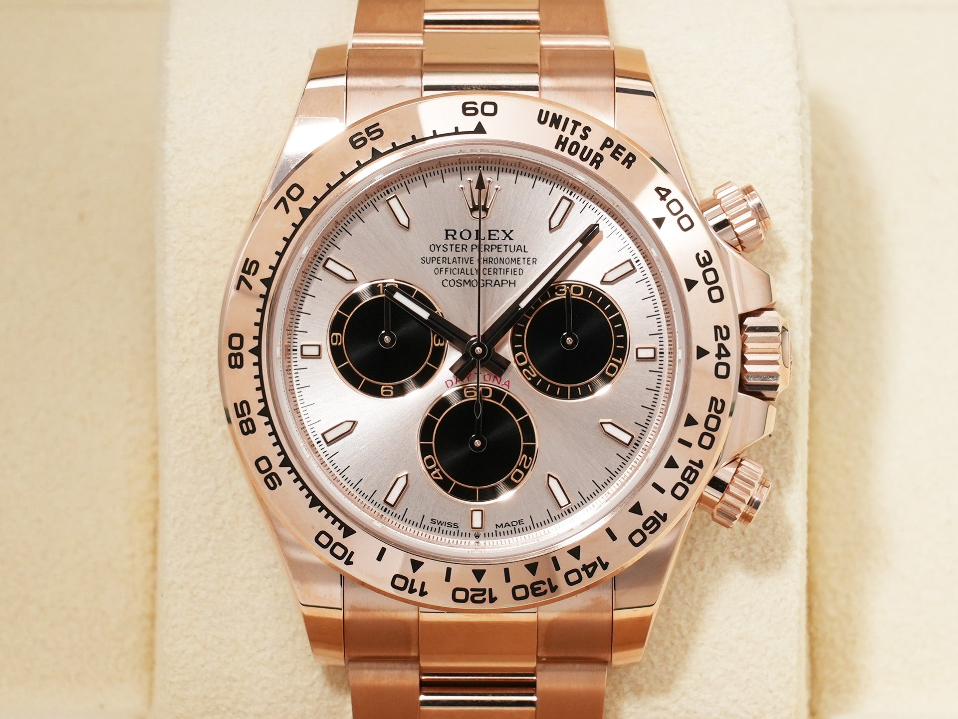ロレックス デイトナ Ref.126505 エバーローズゴールド サンダストxブライトブラック文字盤 美中古 jwbud22j