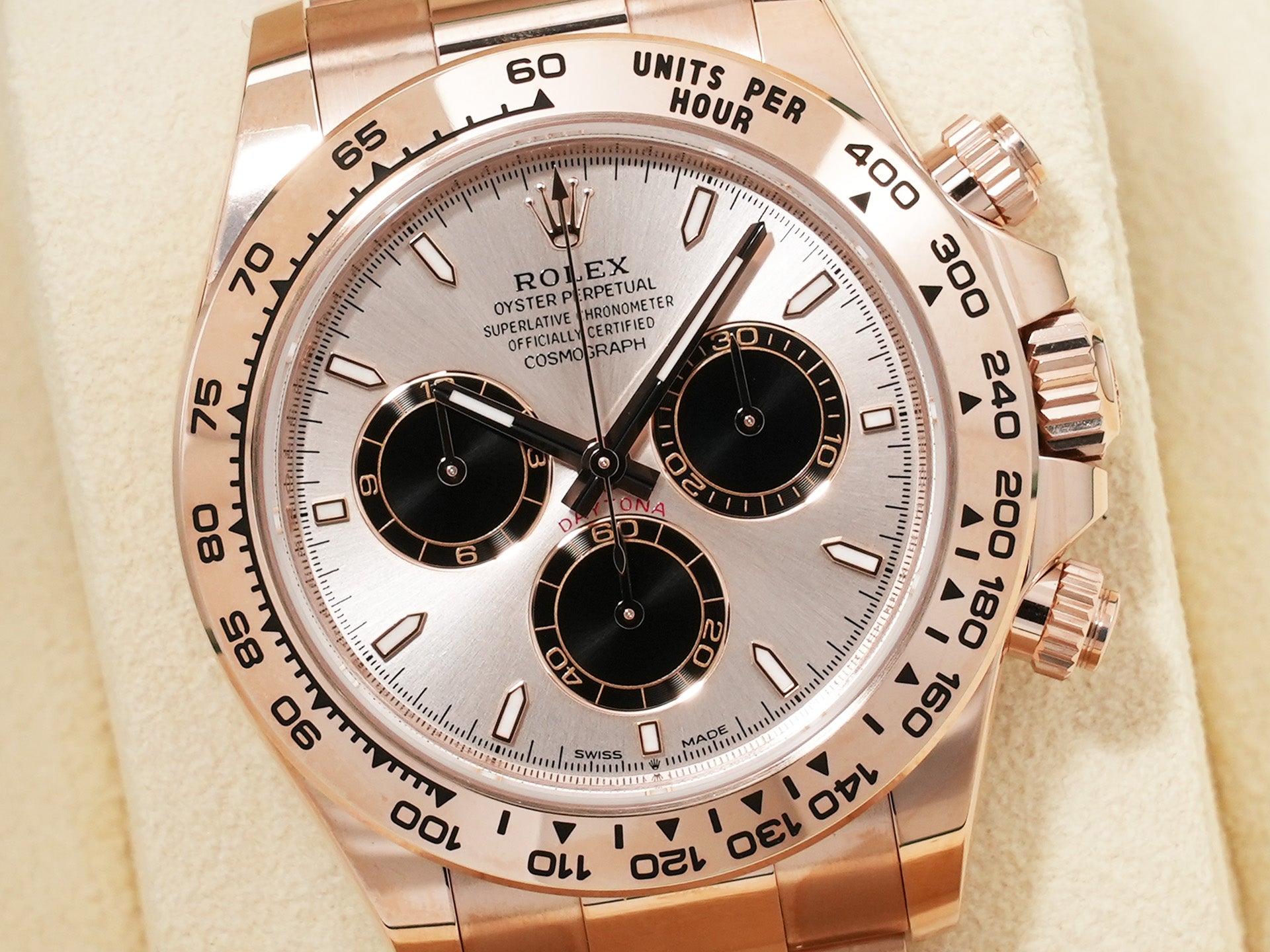 Rolex Daytona Ref. 126505 Everose Gold Sundust x Bright Black Dial Used A (jwbud22j)
