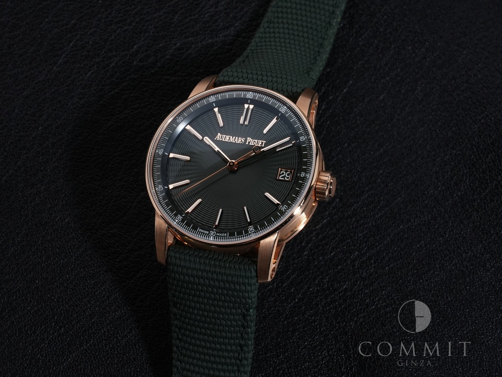 Audemars Piguet CODE 11.59 by Audemars Piguet Ref.15210OR.OO.A056KB.01 Pink Gold Green Dial Excellent Condition h8n5qnre