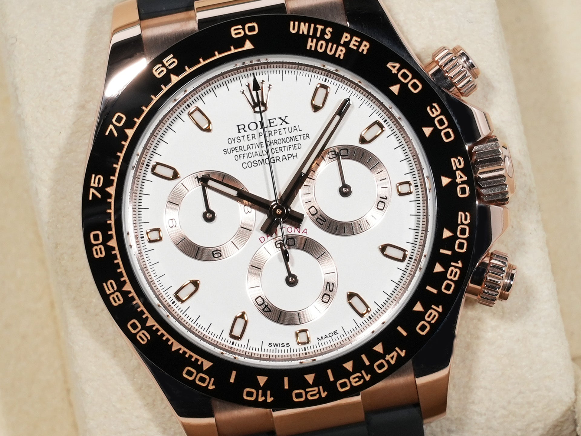 ROLEX Daytona Ref. 116515LN Everose Gold Ivory Dial Pre-Owned ie95ypco
