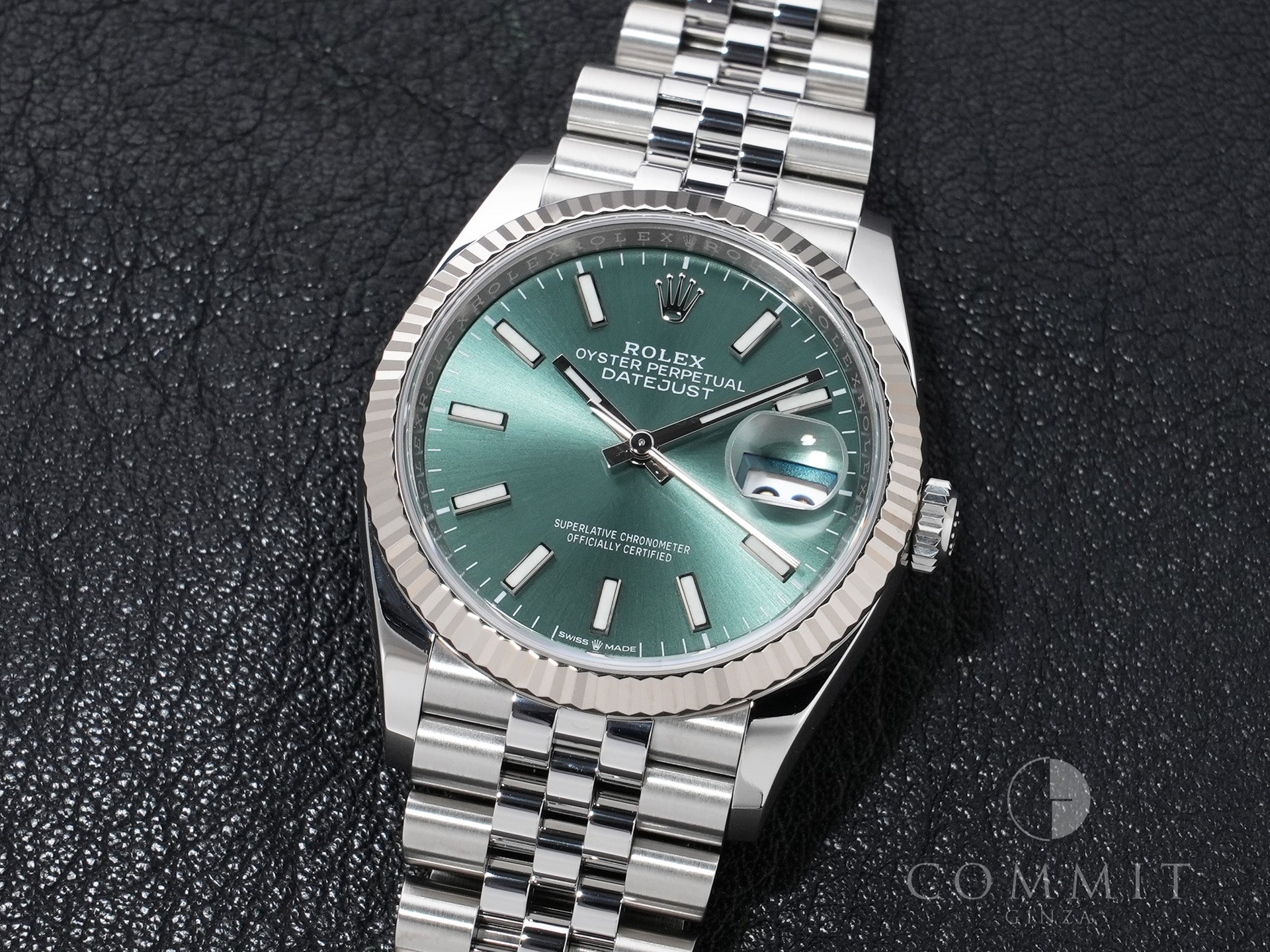 Rolex Datejust 36 Ref. 126234 Stainless Steel/White Gold Mint Green Dial Jubilee Bracelet Excellent Used Condition twbaah6n