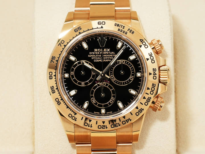 ROLEX Daytona Ref. 116508 Yellow Gold Black Dial Used 2t7i4uyk
