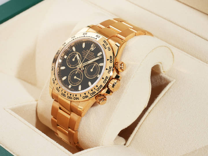ROLEX Daytona Ref. 116508 Yellow Gold Black Dial Used 2t7i4uyk