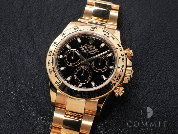 ROLEX Daytona Ref. 116508 Yellow Gold Black Dial Used 2t7i4uyk