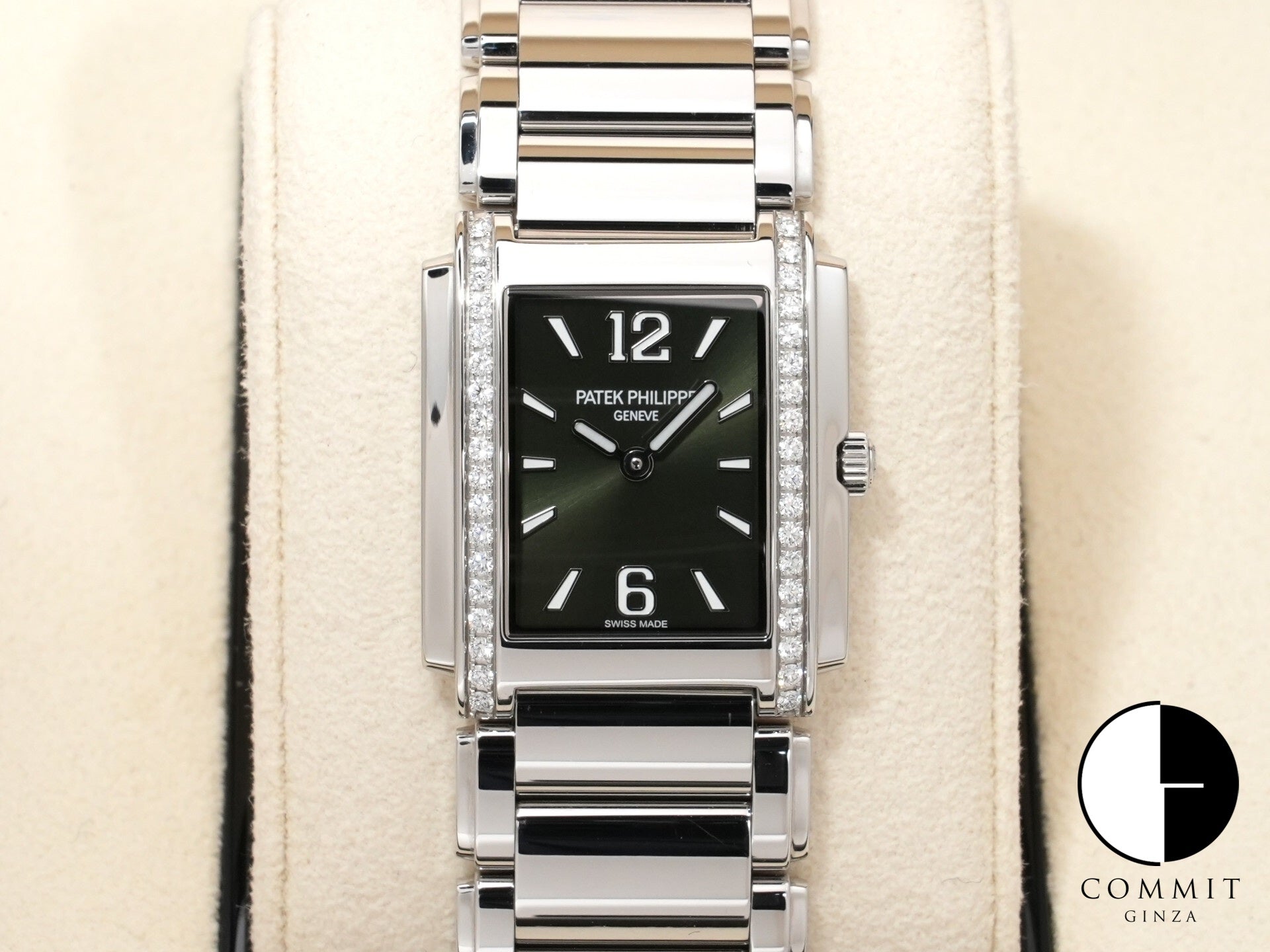 パテックフィリップ Twenty-4 Ref.4910/1200A-011 ステンレススチール オリーブグリーン文字盤 中古 4y78g2nn