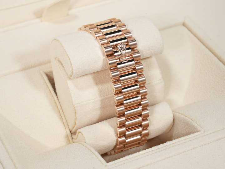 Rolex Day-Date 36 Ref. 128345RBR Everose Gold Slate with 10P Diamond Dial Pre-owned j93wcin9