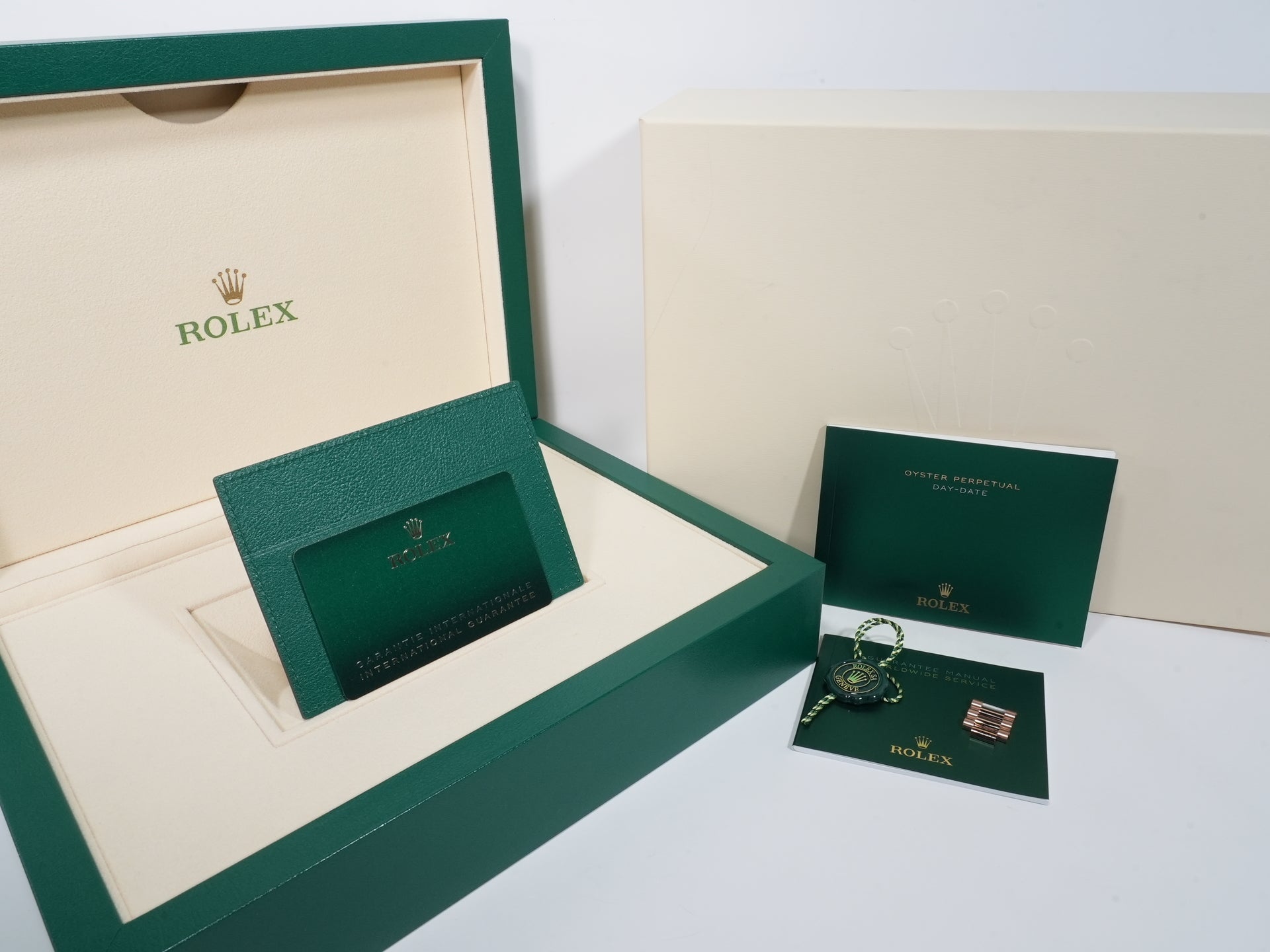 Rolex Day-Date 36 Ref. 128345RBR Everose Gold Slate with 10P Diamond Dial Pre-owned j93wcin9
