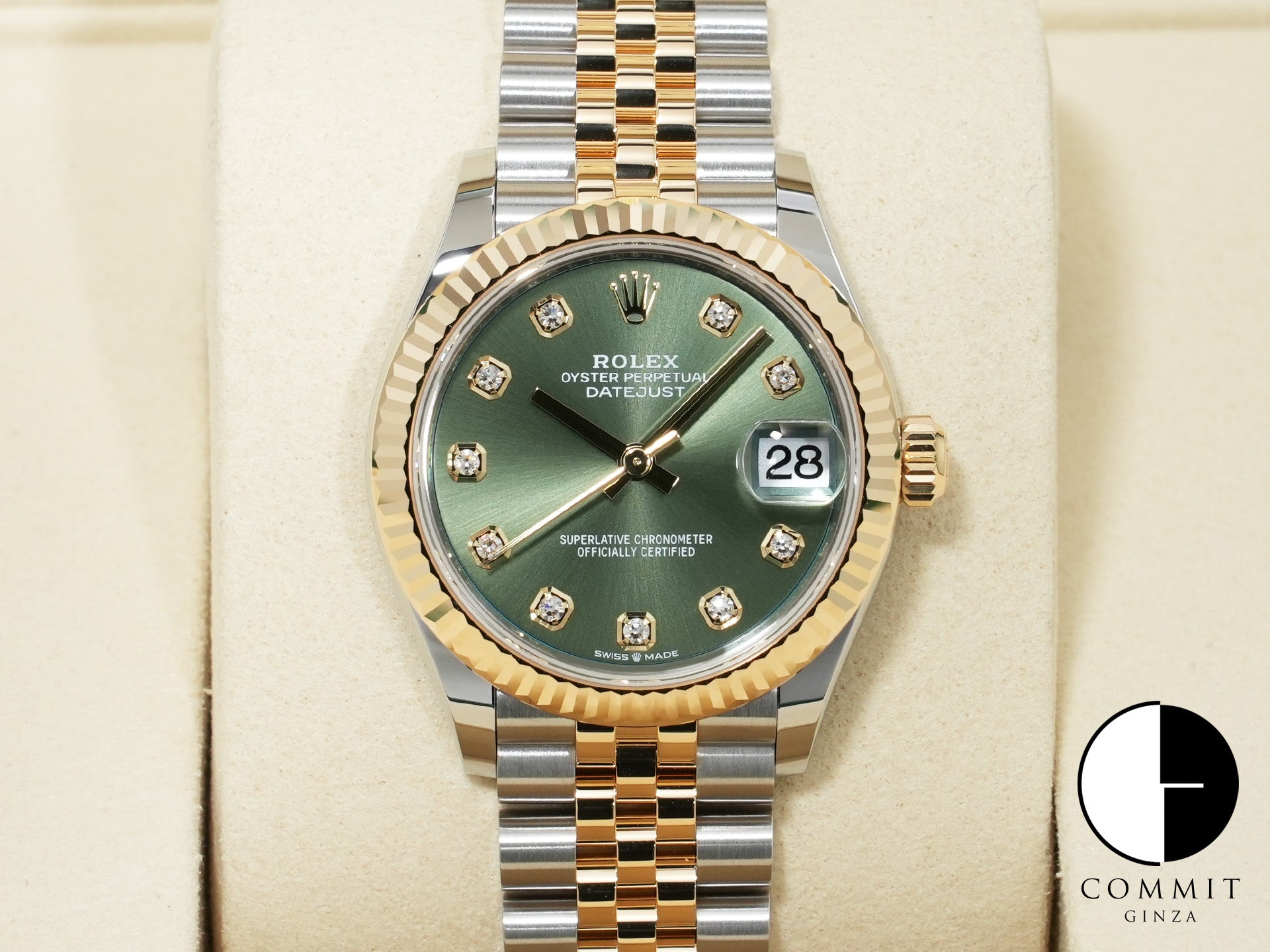 Rolex Datejust Ref. 278273 Stainless Steel/Yellow Gold Olive Green Dial Jubilee Bracelet Unused 6hcdapv3