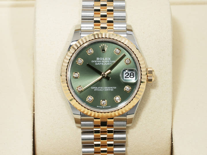 Rolex Datejust Ref. 278273 Stainless Steel/Yellow Gold Olive Green Dial Jubilee Bracelet Unused 6hcdapv3