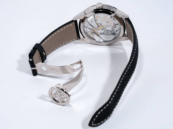 Patek Philippe Annual Calendar Travel Time Ref.5326G-001 White Gold Textured Anthracite Dial Excellent Condition h24ptads