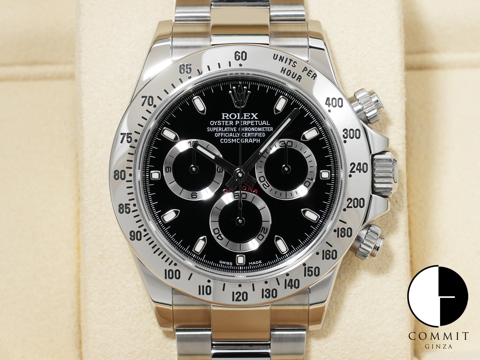 Rolex Daytona Ref. 116520 Stainless Steel Black Dial Excellent Condition rpswc7it