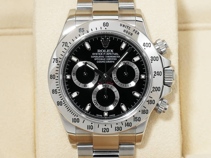 Rolex Daytona Ref. 116520 Stainless Steel Black Dial Excellent Condition rpswc7it