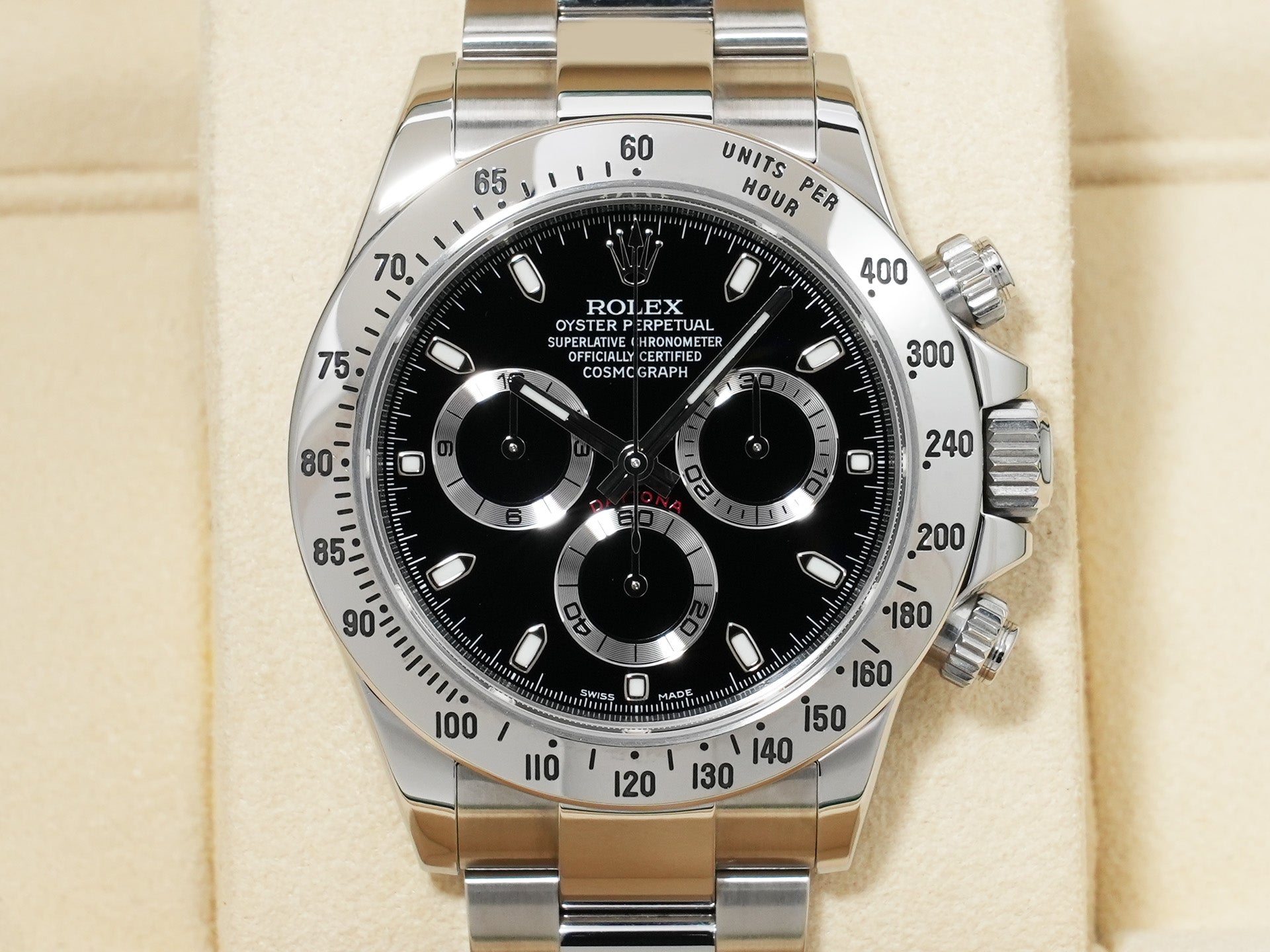 Rolex Daytona Ref. 116520 Stainless Steel Black Dial Excellent Condition rpswc7it