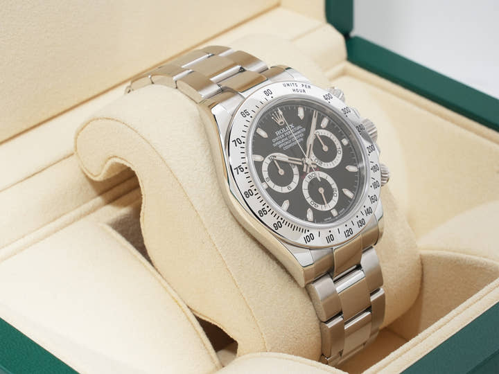 Rolex Daytona Ref. 116520 Stainless Steel Black Dial Excellent Condition rpswc7it