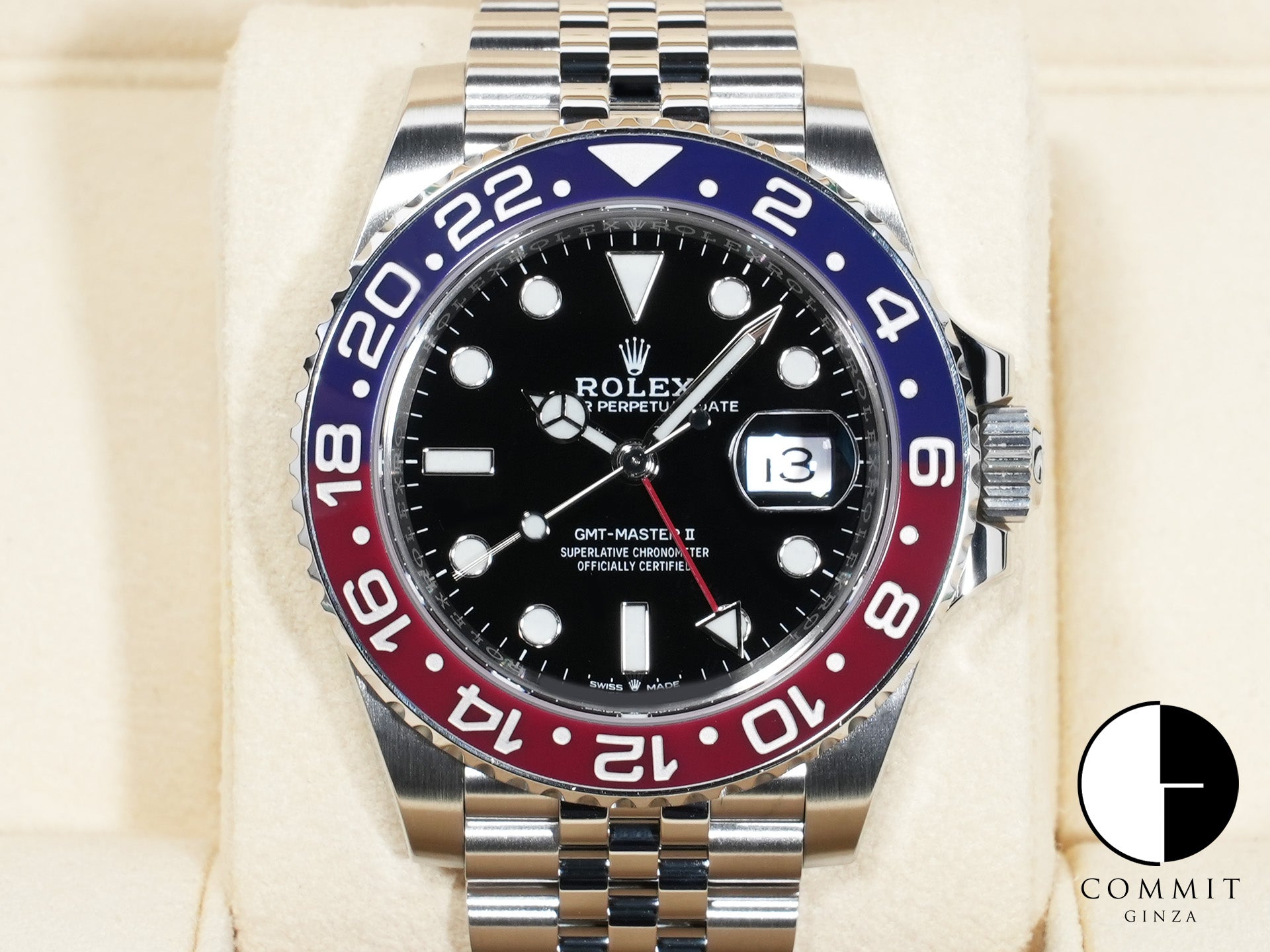 Rolex GMT-Master II Ref. 126710BLRO Stainless Steel Black Dial Jubilee Bracelet Excellent Condition qea8cgmz