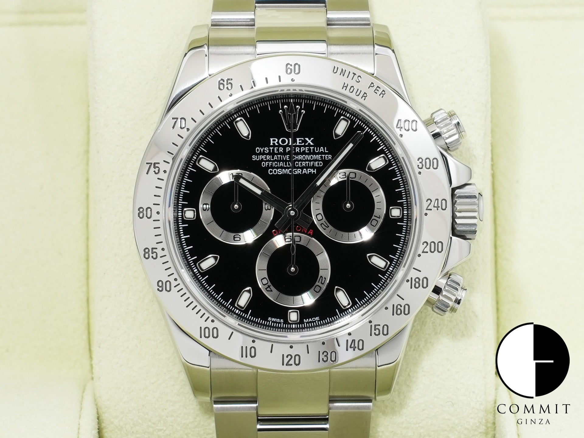 Rolex Daytona Ref. 116520 Stainless Steel Black Dial Excellent Condition gguga8gn