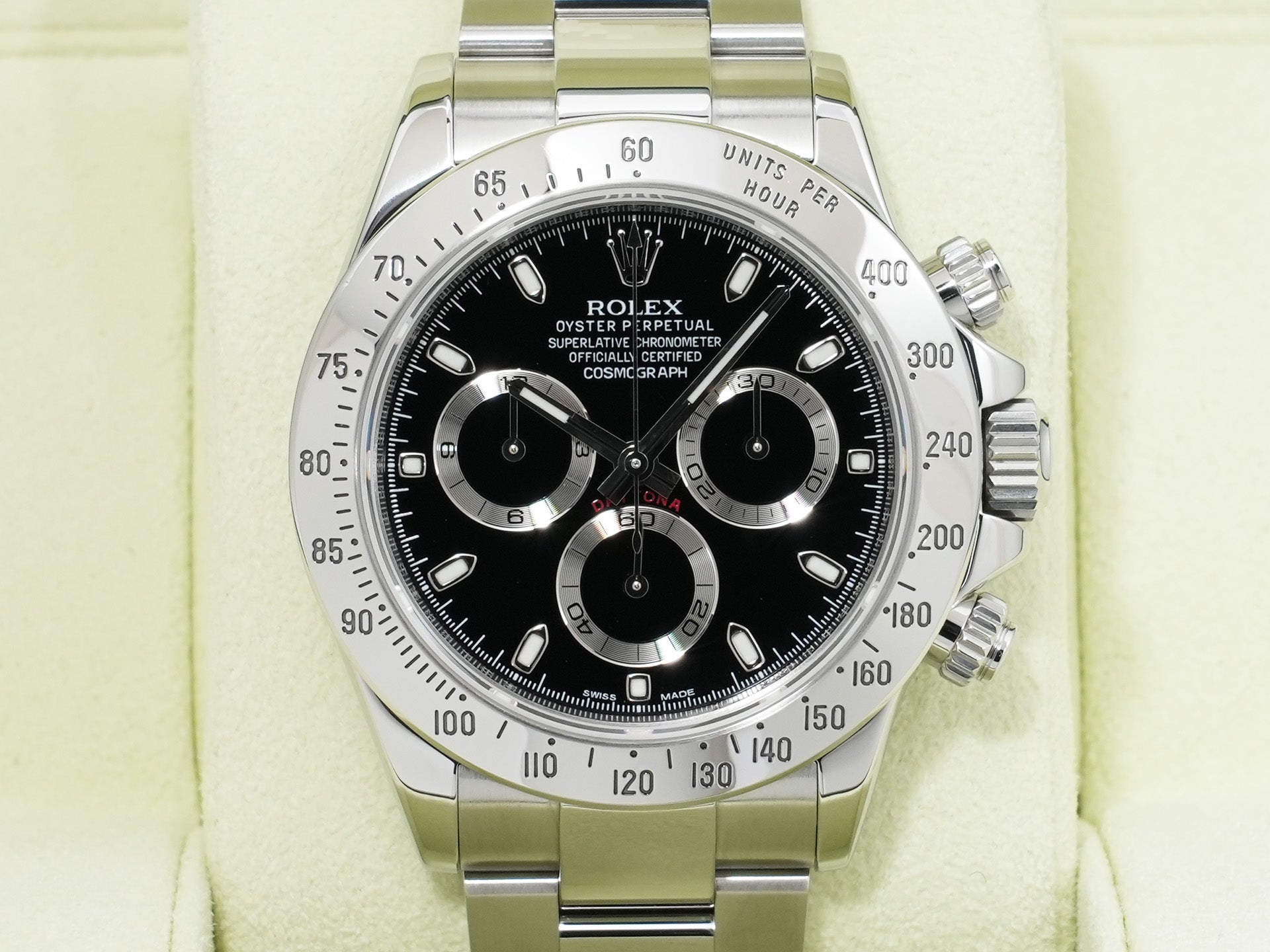 Rolex Daytona Ref. 116520 Stainless Steel Black Dial Excellent Condition gguga8gn