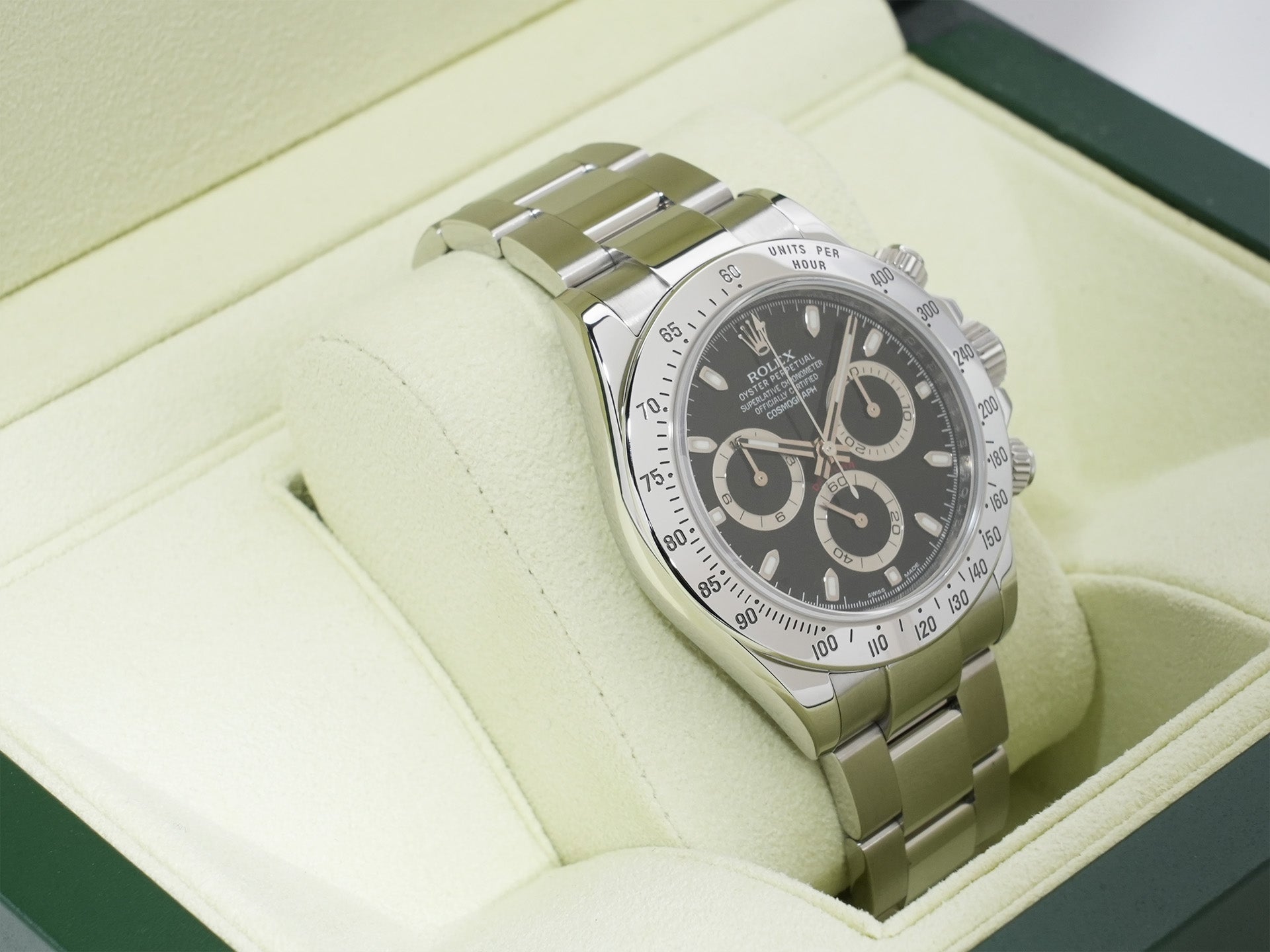 Rolex Daytona Ref. 116520 Stainless Steel Black Dial Excellent Condition gguga8gn