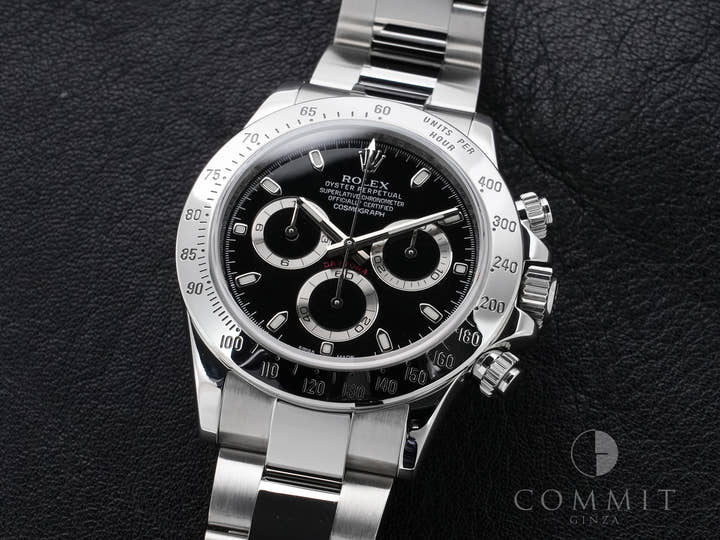 Rolex Daytona Ref. 116520 Stainless Steel Black Dial Excellent Condition gguga8gn