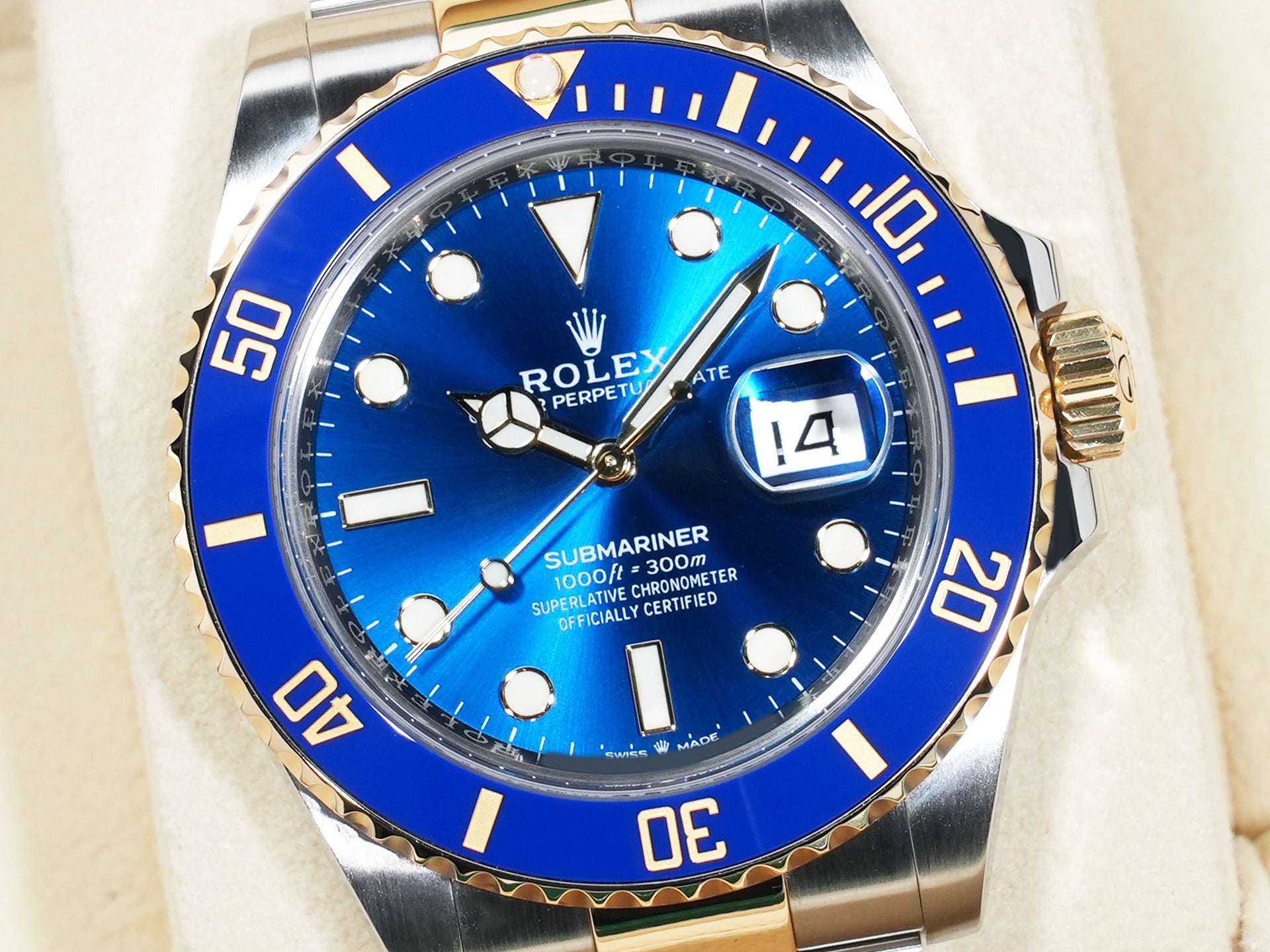 ROLEX Submariner Date Ref. 126613LB Stainless Steel/Yellow Gold Blue Dial Excellent Condition uqgtcf86