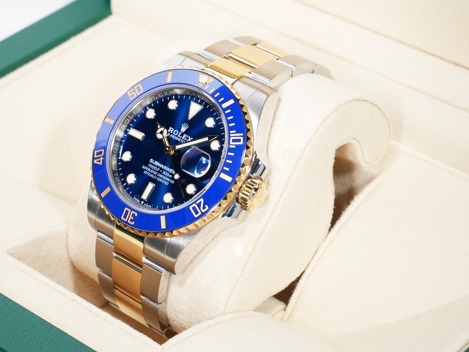 ROLEX Submariner Date Ref. 126613LB Stainless Steel/Yellow Gold Blue Dial Excellent Condition uqgtcf86