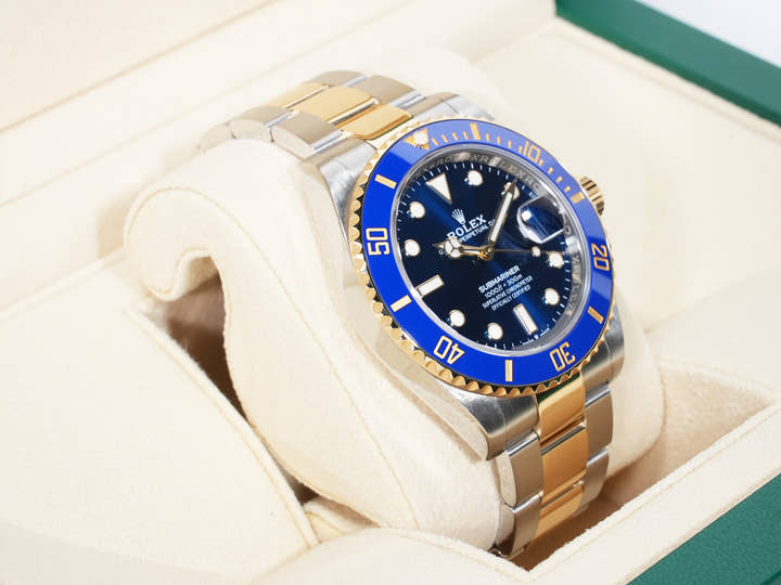 ROLEX Submariner Date Ref. 126613LB Stainless Steel/Yellow Gold Blue Dial Excellent Condition uqgtcf86